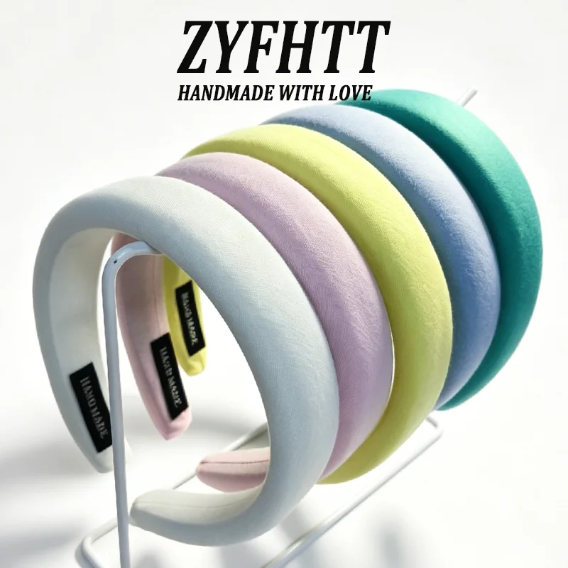 

1/2/3/5pcs Candy Colored Sponge Headband For Girls's Face Washing High Skull Headband Suitable For Wearing Outdoors