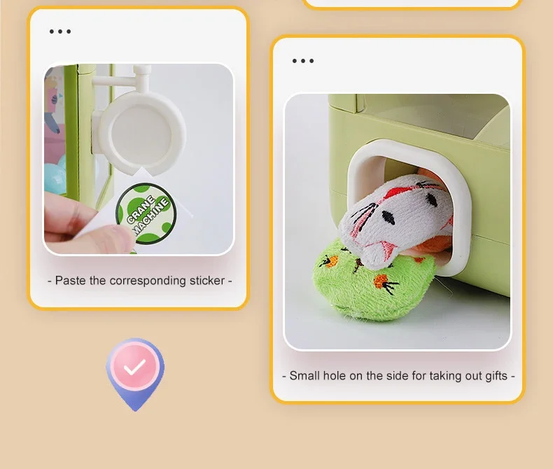 

Dinosaur Doll Claw Machine Kids Indoor Play Game Electronic Mini Catch Toy Crane Machines Light Music Doll Children Xmas Toys