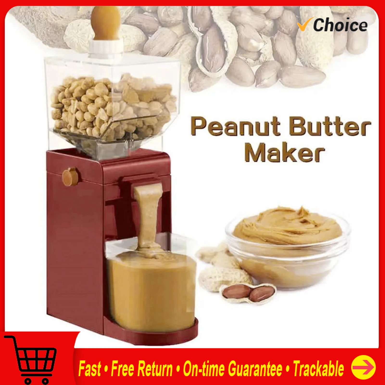 

Peanut Butter Maker Home Electric Grain Grinder Anti Slip Sesame Sauce Mill Nut Butter Machine for Groundnut Almonds Cashews