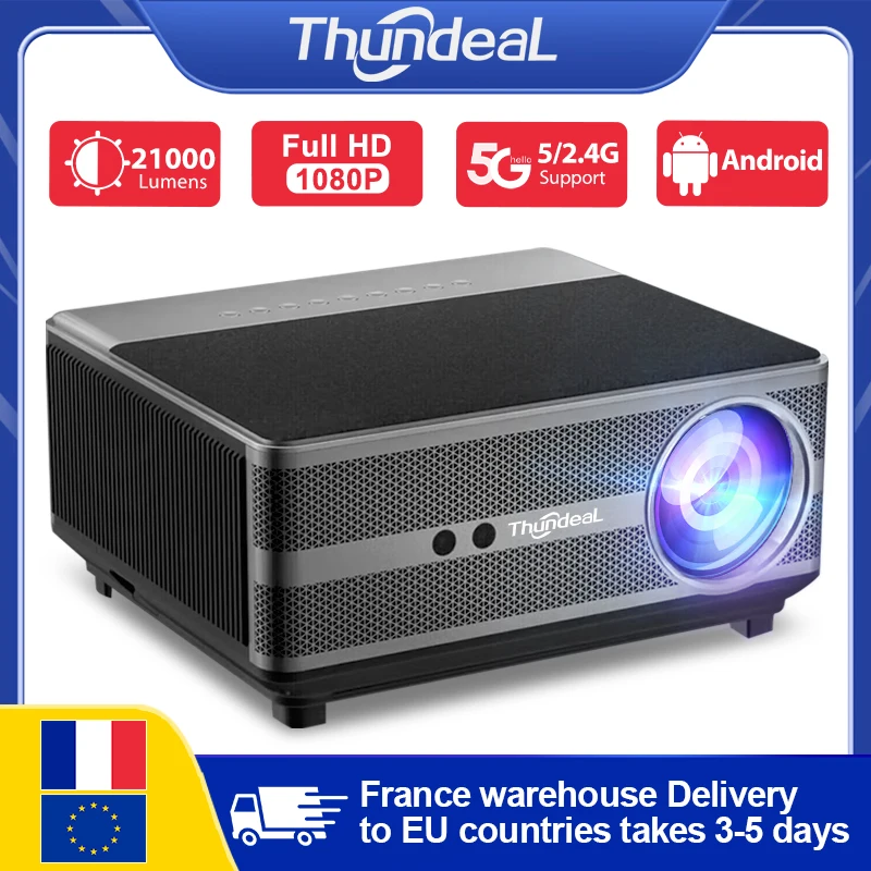 ThundeaL Full HD 1080P Projector TD98 WiFi LED 2K 4K Video Movie Beam TD98W Android Projector PK DLP Home Theater Cinema Beamer