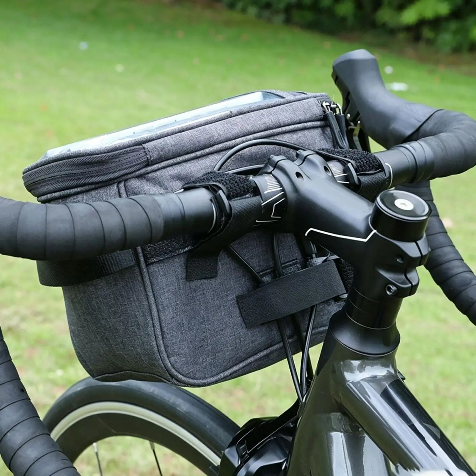 Bicycle Handlebar Bag Large Capacity Front Pouch Pannier Carrier Bicycle Frame Bag For Cycling Mountain Road Cruiser Commuters