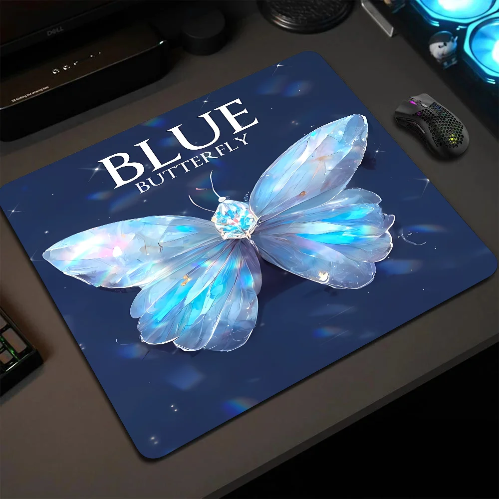 

Butterfly Mousepad Small LockEdge Mouse Pad For Gamers Computer Desk Pad Anti-slip Rubber