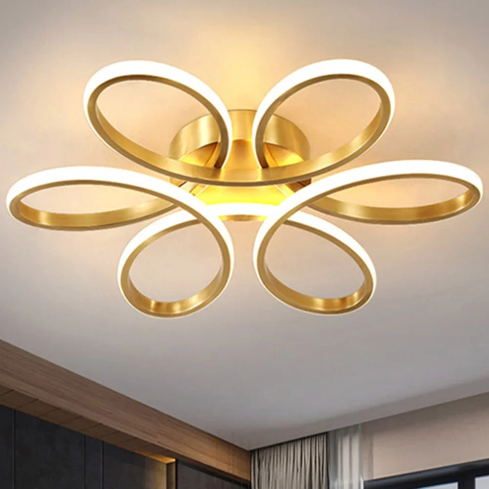 lampada de teto led flower candelabro moderno iluminacao de teto led para quarto sala corredor 12w 01