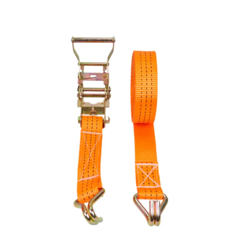 1 Set 1.5 Inch 3.8 cm x 2 - 12 Meters Cargo Lashing Straps Ratchet Tie Down with Hook for Moving Appliances, Lawn, Motorcycle