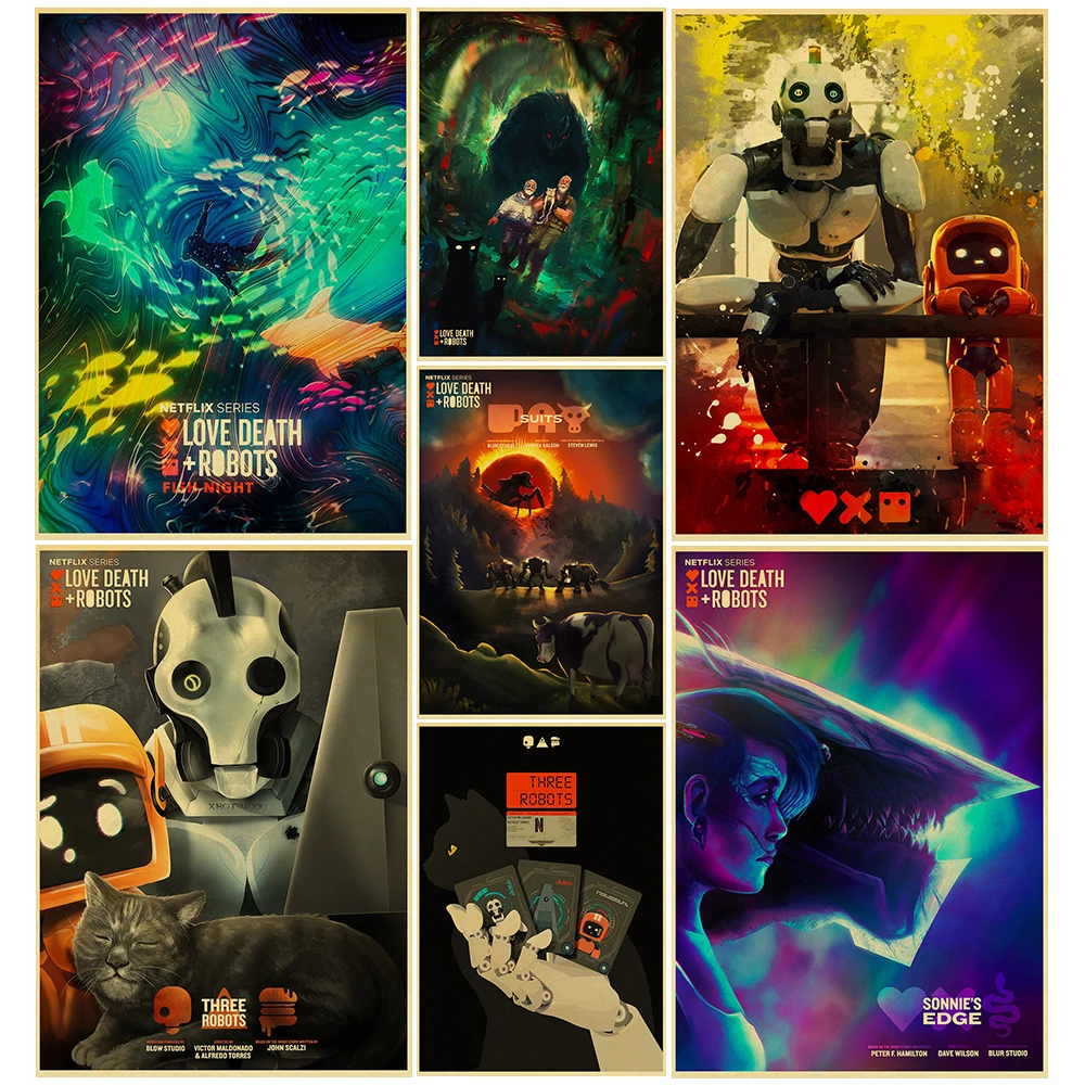 

Love,Death&Robots Poster Kraft Paper Prints Home Decoration Cartoon Cafe Bedroom Fashion 2022 Arrivals Classic Picture Painting