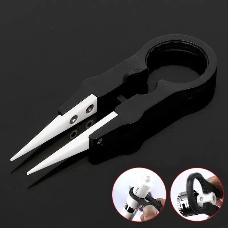 X37E Multifunctional Steam Vaper Ceramic Insulation for Head Tweezers Forceps Black