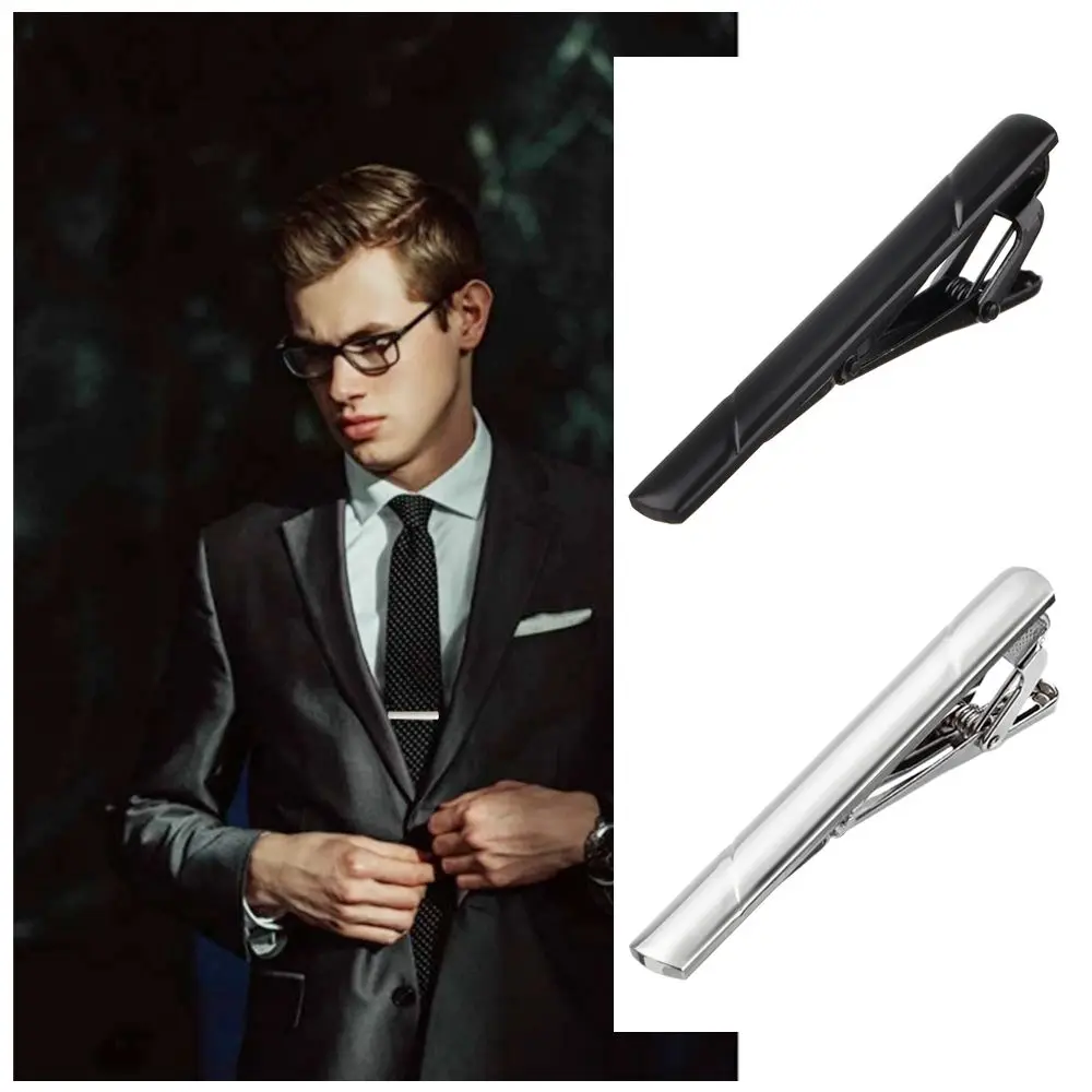 New Tie Clips Men's Metal Necktie Bar Crystal Dress Shirts Tie Pin For Wedding Ceremony Metal Gold Tie Clip Man Accessories