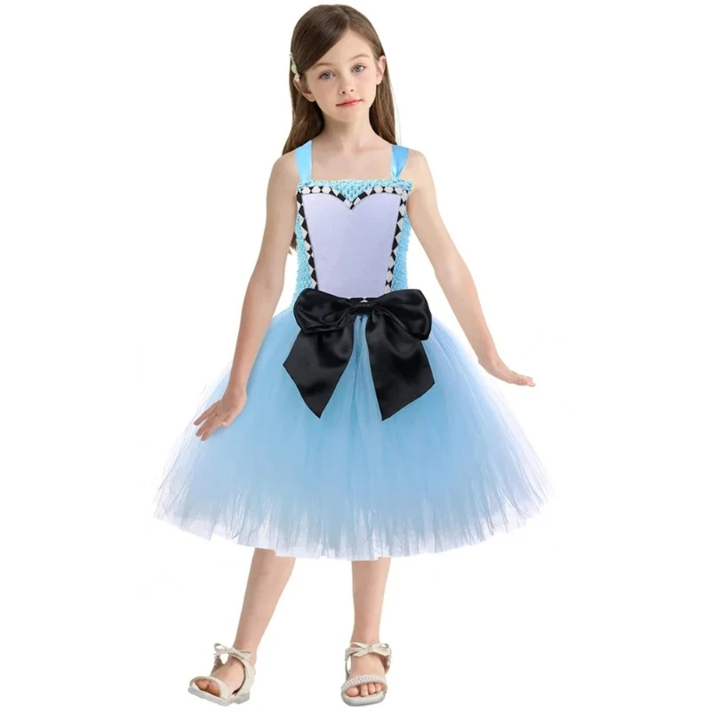 Alice Costume Kids Halloween Carnival Clothes Wonderland Maid Cosplay Tutu Princess Dress Up Baby Girls Birthday Party Dresses