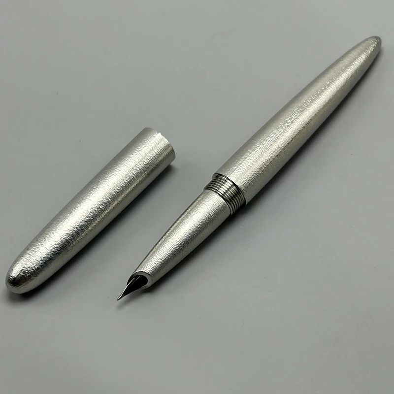 WRITE BEAST 163 Stainless Steel Hammer Pattern Fountain Pens Black Hooded Nib EF Ink Pen Business Writing Supplie Ballpoint Pen