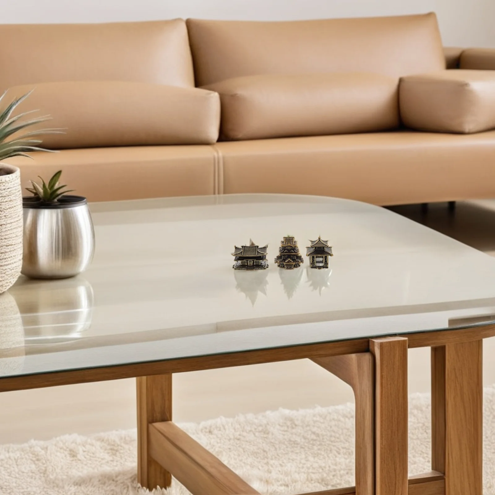 

3pcs Retro Miniature Micro Landscape Decorations Brass Pagoda For Zen Garden Aquarium Indoor Outdoor Micro Landscape Ornament