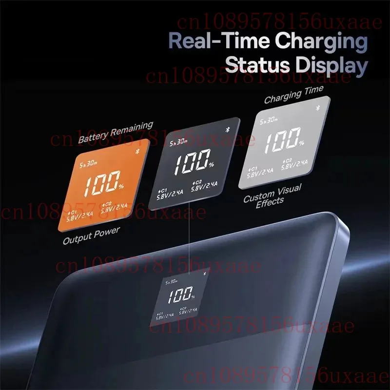 FOR Baseus Blade 2 Power Bank 65W 12000mAh PD Fast Charging Digital Remaining Battery Slim for Macbook Laptop Cellphone WYORESY