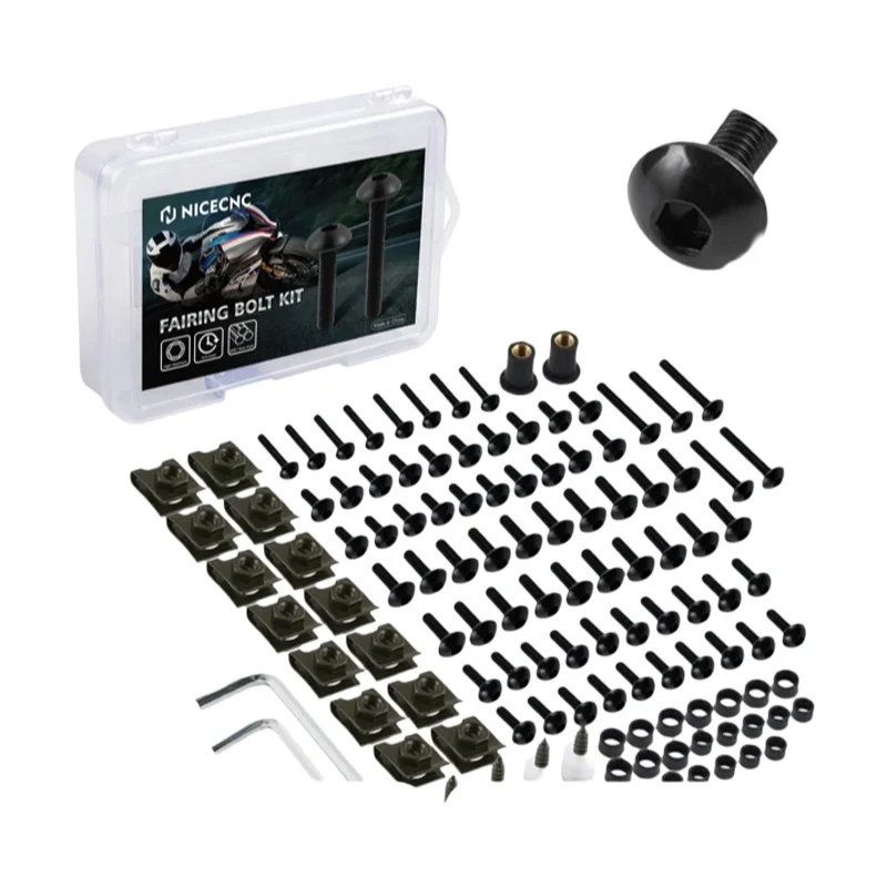 (EU-Lager) 155/177/190/253-teiliges Verkleidungsschrauben-Set für Honda Yamaha Kawasaki Suzuki BMW Aprilia MV Agusta Triumph Ducati