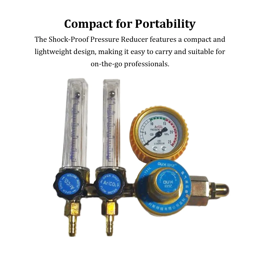 Argon Gas Regulator 0-25Mpa Pressure Guage 0-25L/min CO2 Helium Nitrogen G5/8 G3/4 W21.8 CGA540 MIG TIG Welding Flowmeter