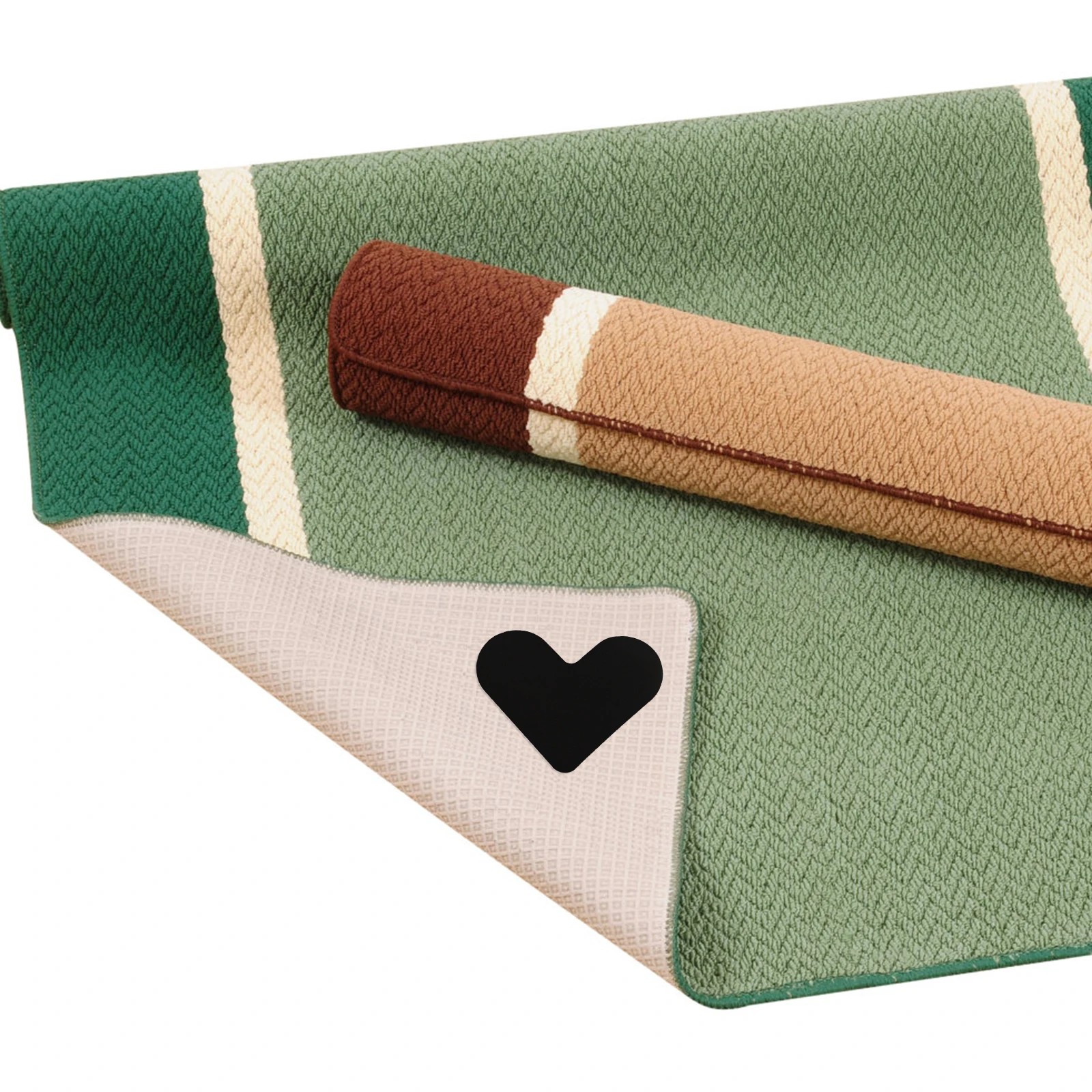 

8Pcs Rug Nonslip Stickers Carpet Tape Heart Shape Fixer for Rugs Pads Curling Proof Household Use Rug Tape Gripper for Area Rugs