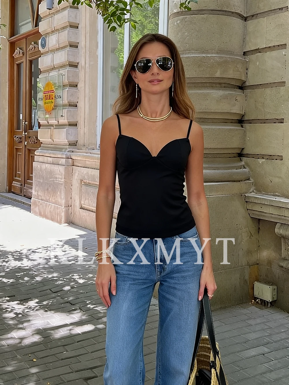 Women Sexy Halter Top 2025 Women Summer Fall New Fashion Solid Color Sleeveless Backless Halter Top Women Sexy Short Top