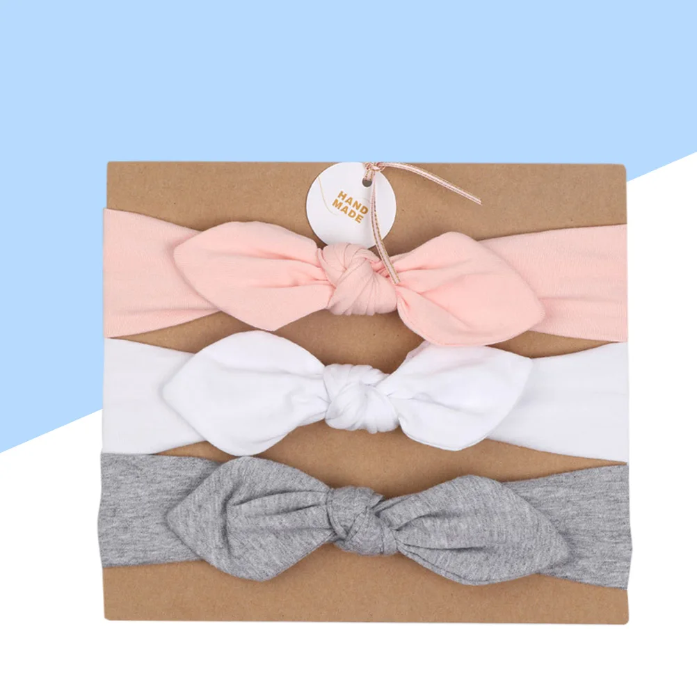 

3 pcs Bowknot Hairb for Kids Elastic Baby Headb Photo Props Children Hair Accessories in Different Colors Soft Comfortable