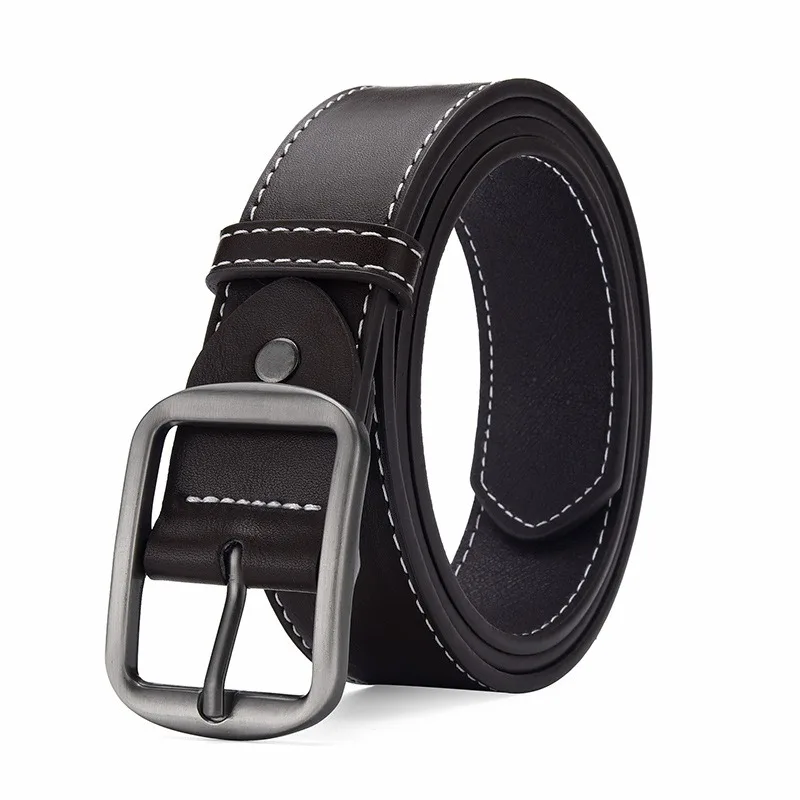 

2025 Trendy Men's Belt - Vintage Buckle Strap for Jeans, Adjustable Unisex Waistband, Casual Slim Waist Belt