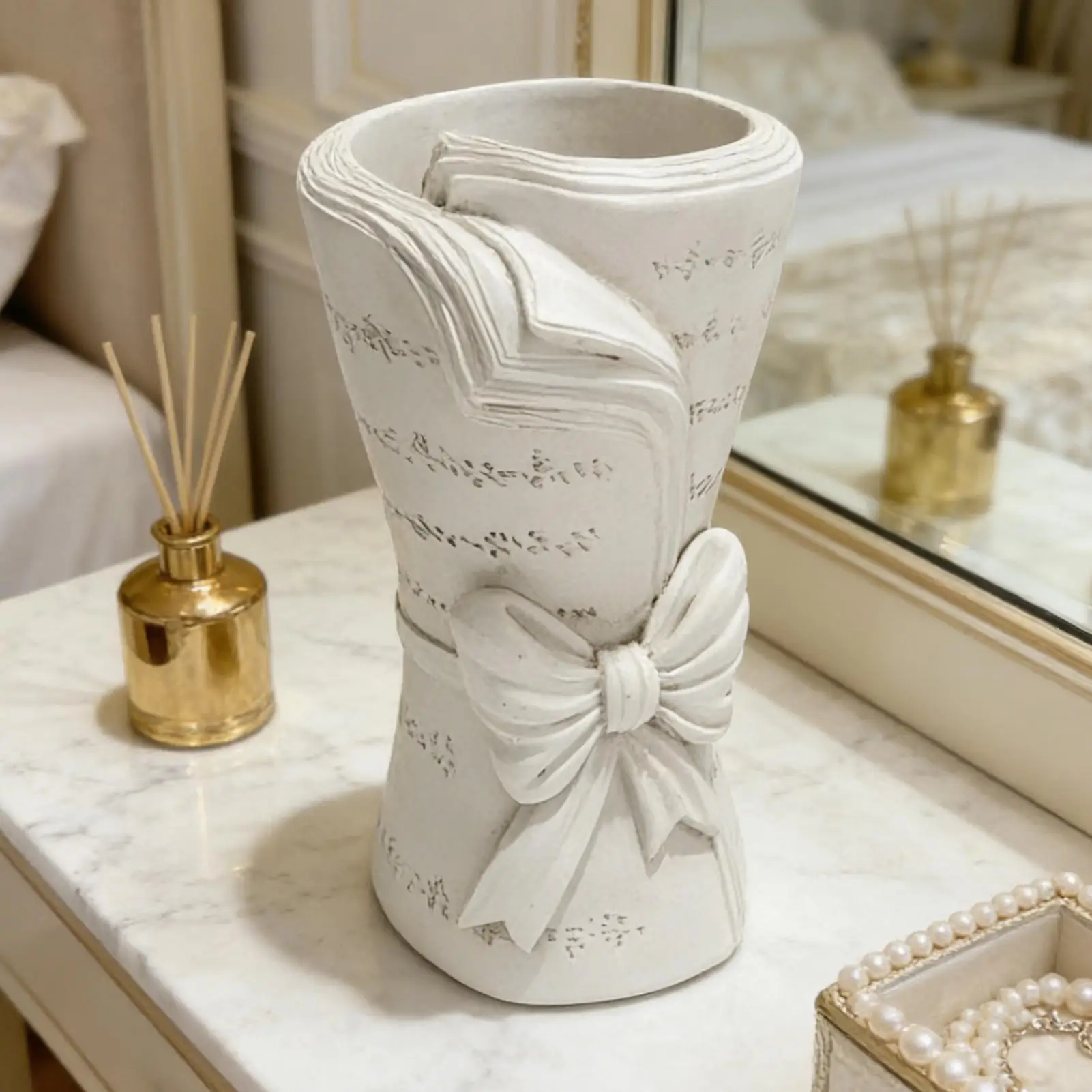 Buchförmige Harzvase im Vintage-Stil, Buchvase, Blumenhalter, niedliche Bücherregal-Dekoration, moderne Vase für Bücherliebhaber, Regal-Dekoration