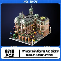 Moc Building Bricks Grand Boutique Hotel Model Technology Block City Street View Garden Palace Restaurant Blocks Christmas Gift