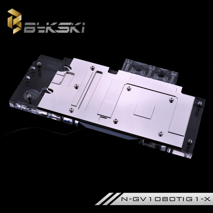 Imagem -04 - Bykski Cobertura Completa Gpu Bloco de Resfriamento Água Rgb para Gigabyte Gtx1080ti Jogos oc 11g N-gv1080tig1-x