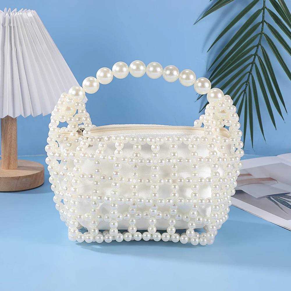 

Сумка для вечернего платья ручной работы, полый дизайн, сумка для вечернего платья, дорожная сумка для хранения в светском стиле, жемчужная сумка, подарочная сумка для пожилых людей