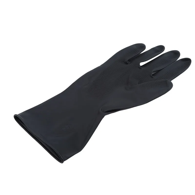 1Pair High Quality Hair Gloves Hair Coloring Antiskid Gloves Repeated Use Of Gloves Salon Tool Black Latex With Particles Gloves