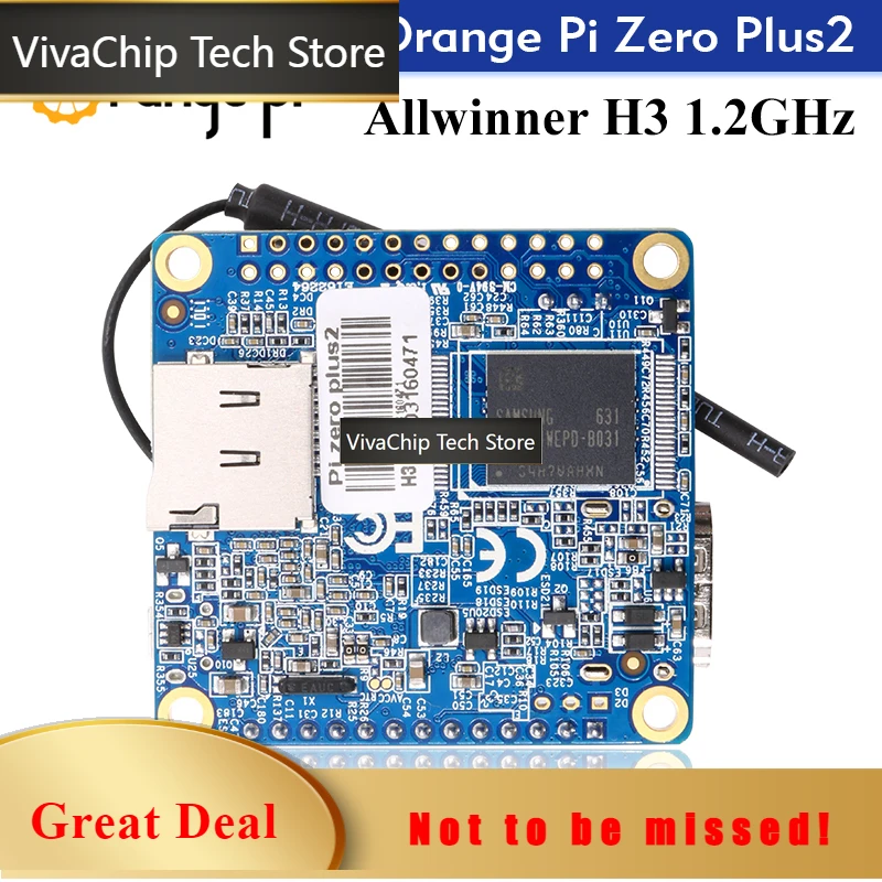 VivaChip TechOrange Pi Zero Plus 2 Single Board Computer 512M RAM Allwinner H3 Wifi Bluetooth Run Android 4.4 Ubuntu Debian Deve