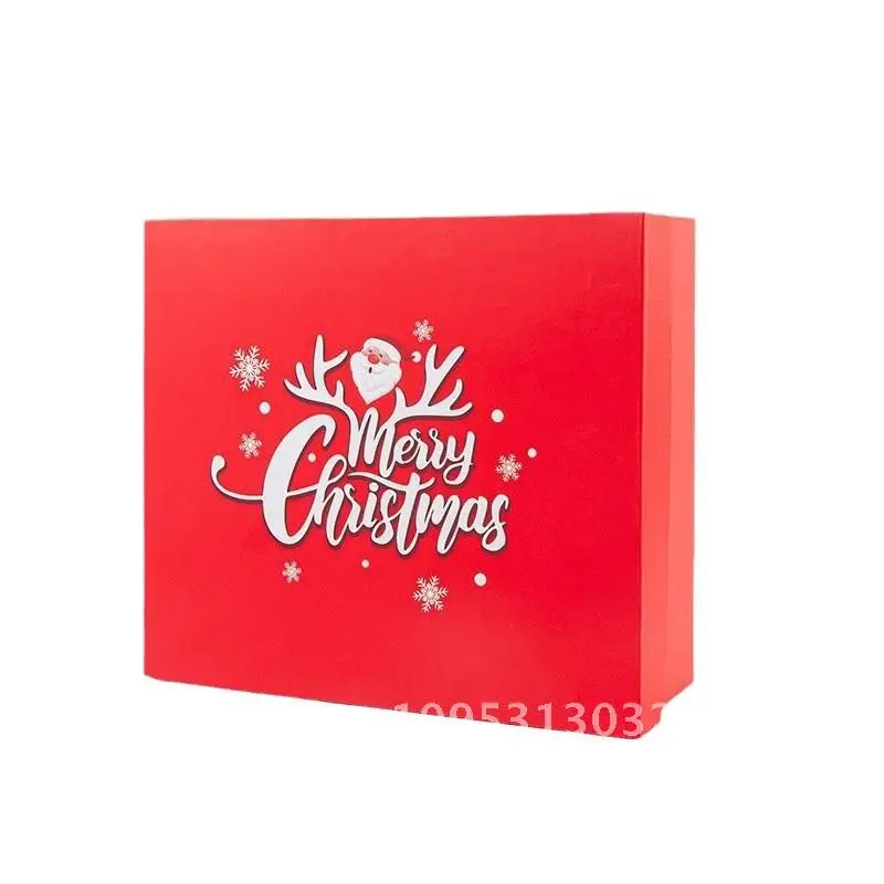 

Christmas Gift Box Empty Box Flip 3D Three-Dimensional Christmas Tote Bag Rafi Grass Light Belt Gift Box