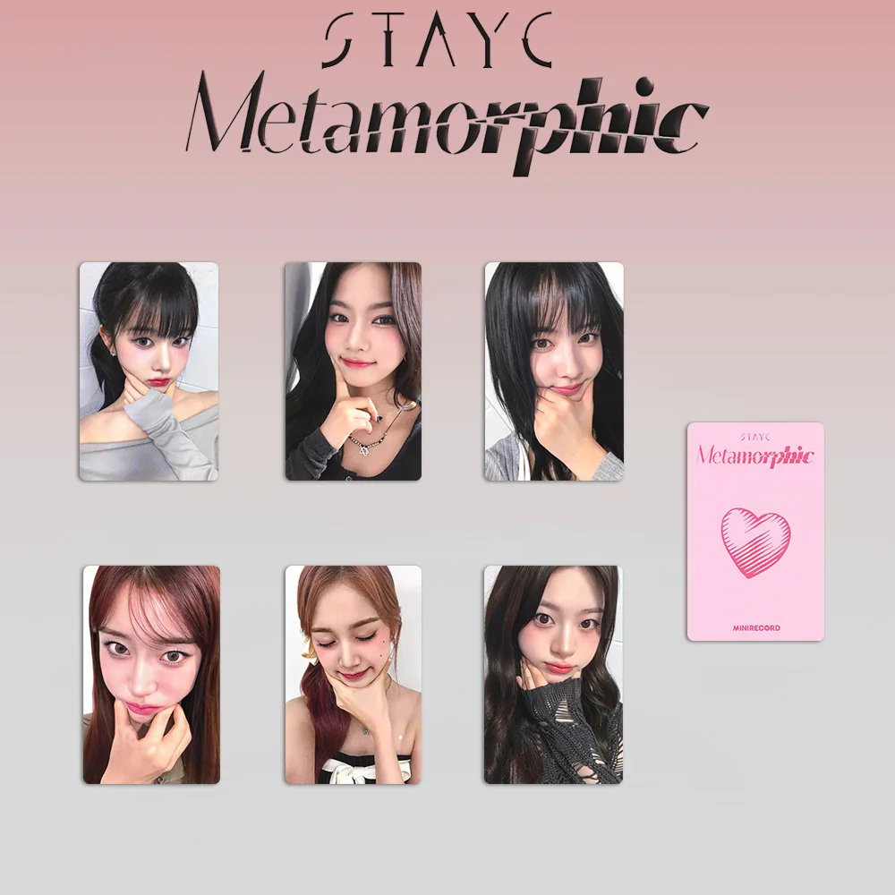 6 pz/set KPOP STAYC metamorfico 1 ° Album nuove fotocellule Sieun Seeun Yoon Sumin MS minirrecord Ver Selfie Lomo Cards Fans Gifts