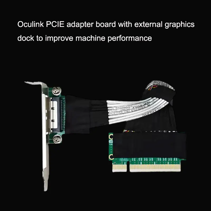 ADT-Link PCIE4x 8x إلى Oculink MCIO بطاقة واجهة لمحطة إرساء ITX asus rog ally ملحقات الكمبيوتر eGPU Dock PCIE 4XEXT-8612