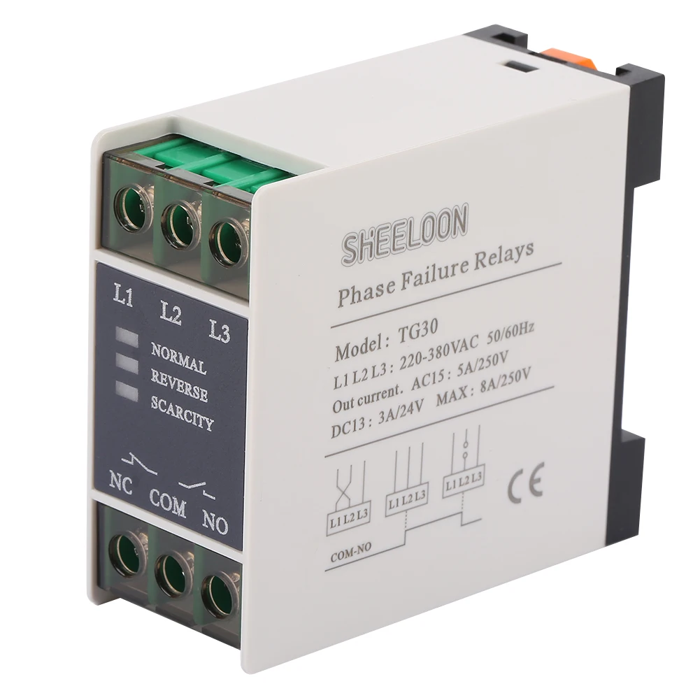 مرحلة الفشل ومرحلة تسلسل الطور ، تسلسل ثلاثي الطور TG30 ، خسارة فشل الطور ، 220-380VAC