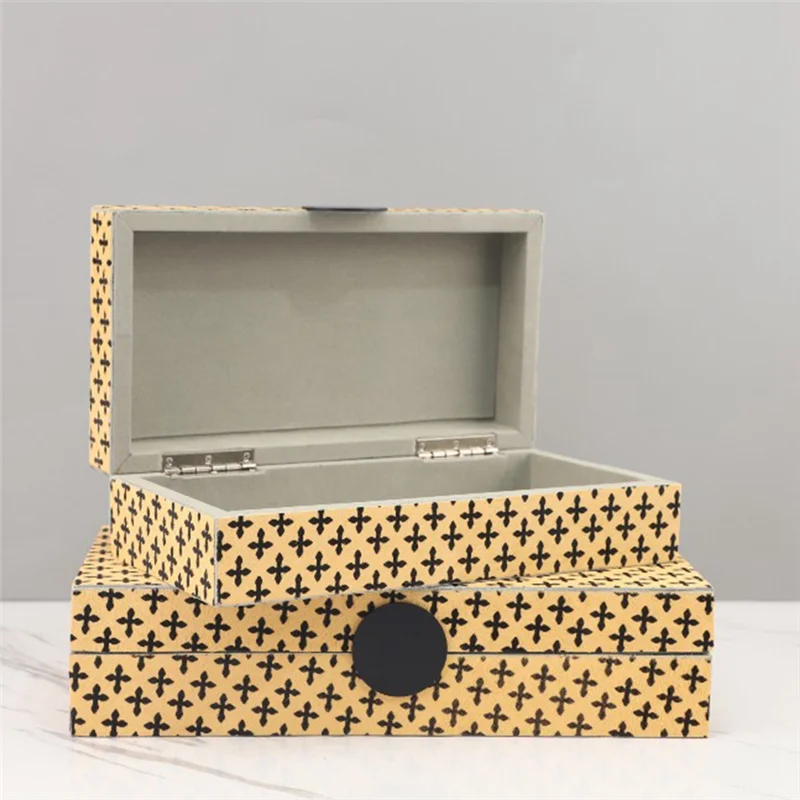 

Simple And High-End Horse Hair Jewelry Storage Box Storage Box Decorative Ornaments Dressing Table Home Accessories-B09B