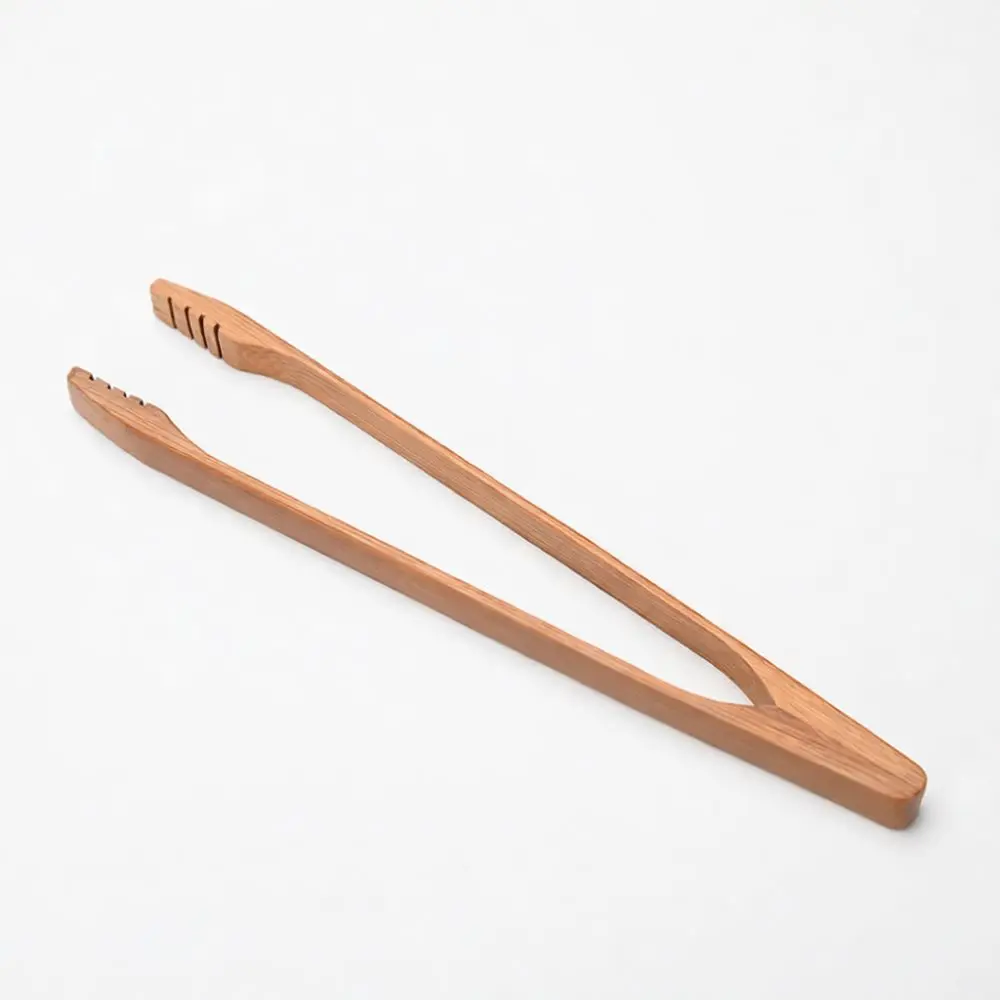 Vintage Bamboo Tea Tongs Chinese Kung Fu Tea Accessory Handcrafted Wooden Clip For Holding Cup Safe Anti Scald