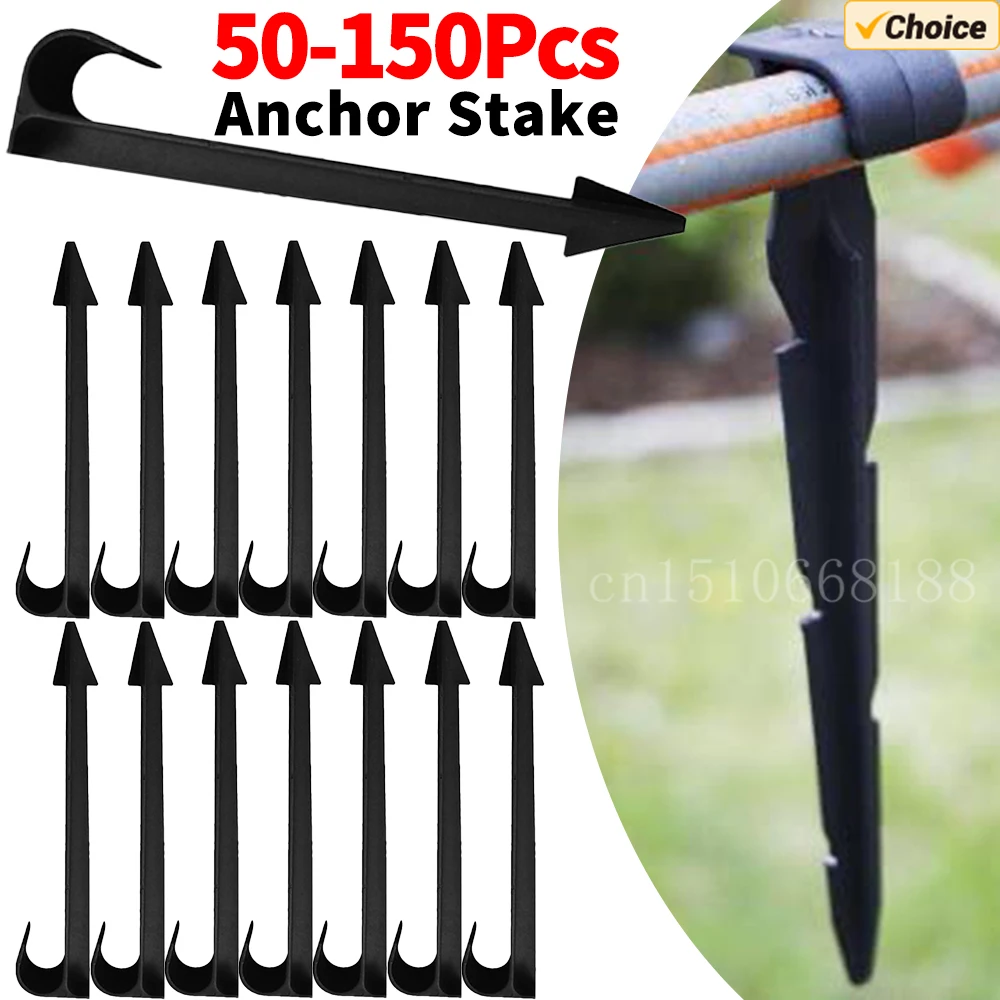 

50-150Pcs 16/20mm Hose Anchors Fixed Stakes Gardening Tools for PE Tubing Holder Pipe for Lawn Greenhouse Tent Flower Pot