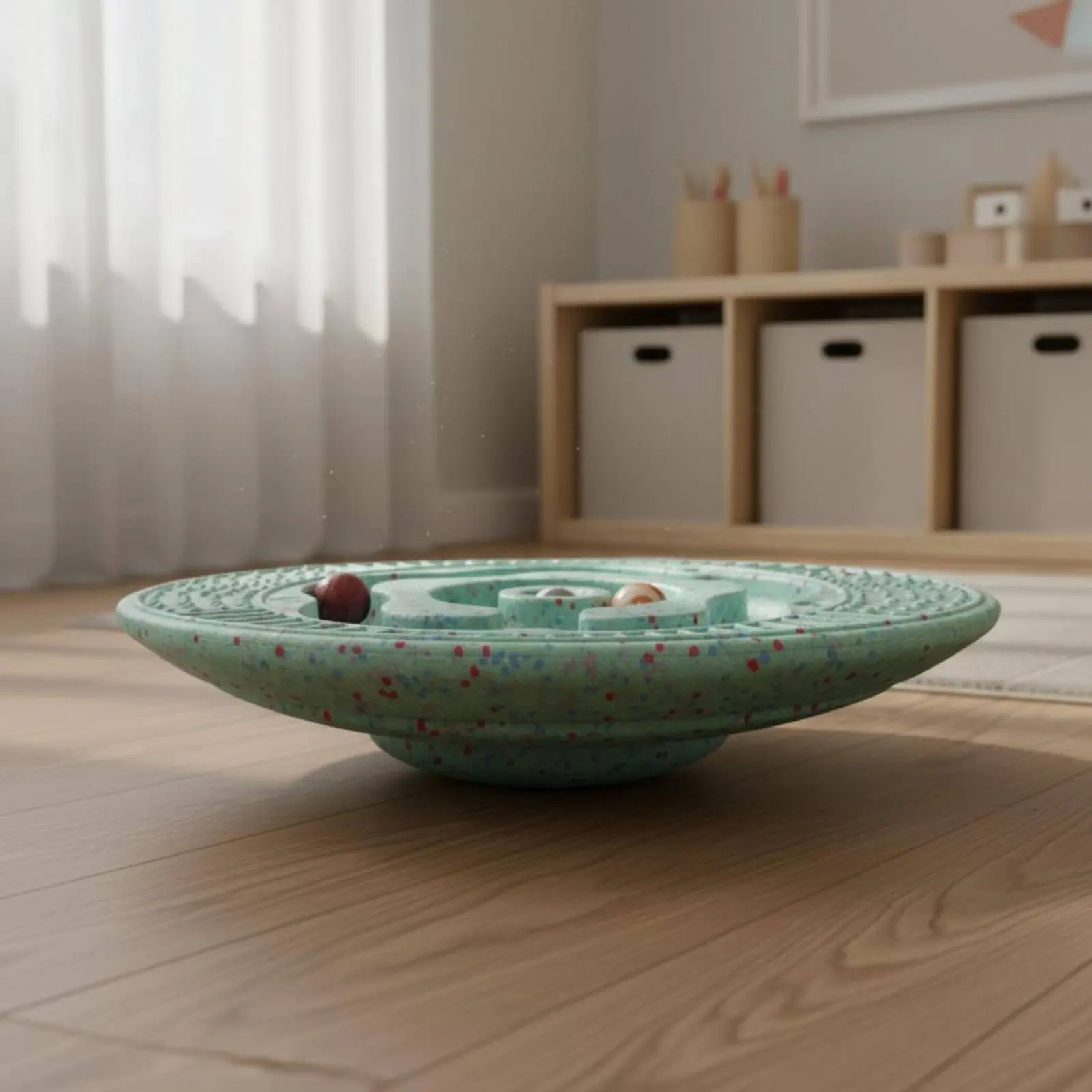 

Балансировочная доска-лабиринт с противоскользящей поверхностью и качающимся шаром, развивающая игрушка, легкое и прочное оборудование для игровой комнаты