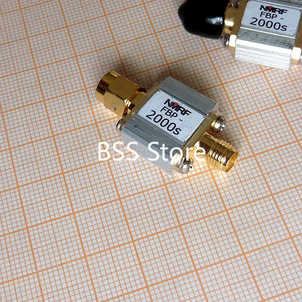 FBP-2000s 2000MHz RF coaxial band pass SAW filter, 1dB bandwidth 5MHz, SMA interface sensor