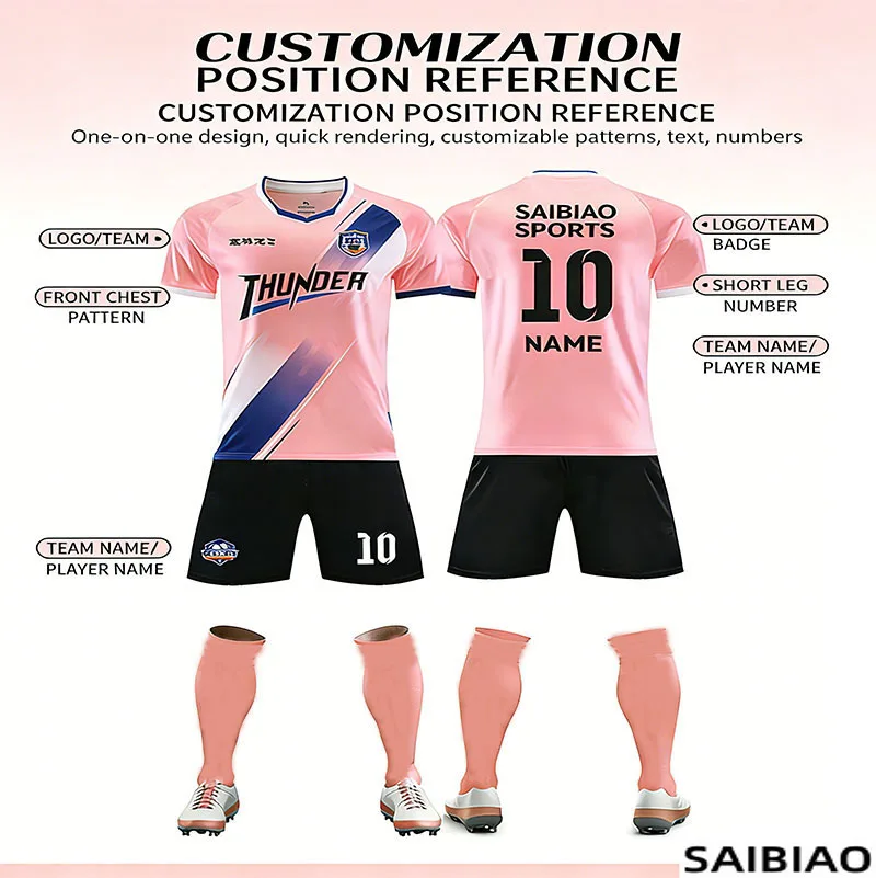 Adult Football Jersey Men Customize Soccer Uniform Kit Sports Clothes Women Futsal k'i'd Sportswear Child Training Tracksuit Kid