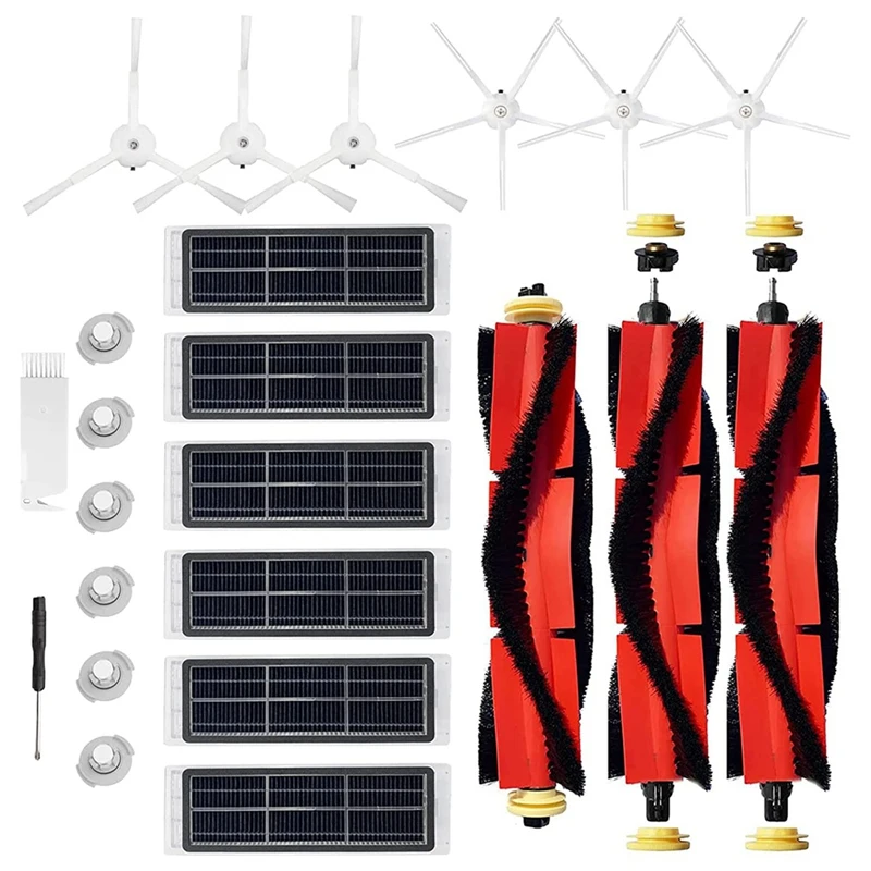 Запасные части для Xiaomi Roborock S4 S5 S6 S6 E4 E20 E25 E35 S50, роботизированный пылесос, основная боковая щетка, фильтры Hepa