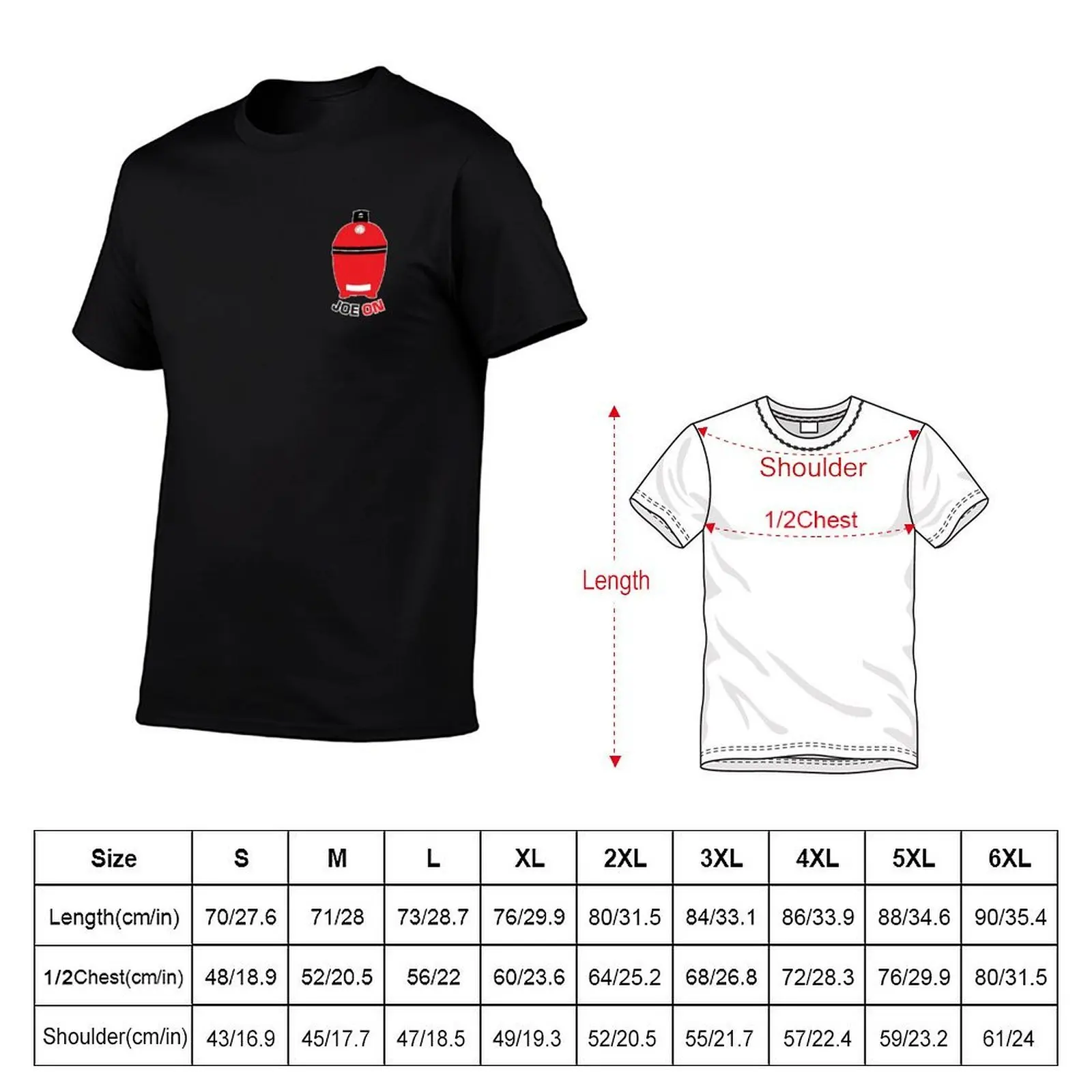 Joe On Kamado Grill Design - BBQ Gift - Meat Smoking. T-Shirt vintage t shirts summer tops black t-shirts for men