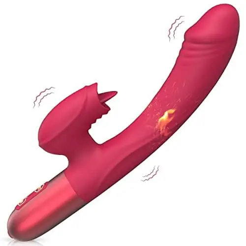 Vibradores Dildo Anal para Mulheres, Vibradores G Spot, 10 Lambendo, Vibração Poderosa, Brinquedos Sexuais Adultos, Jogos Recarregáveis