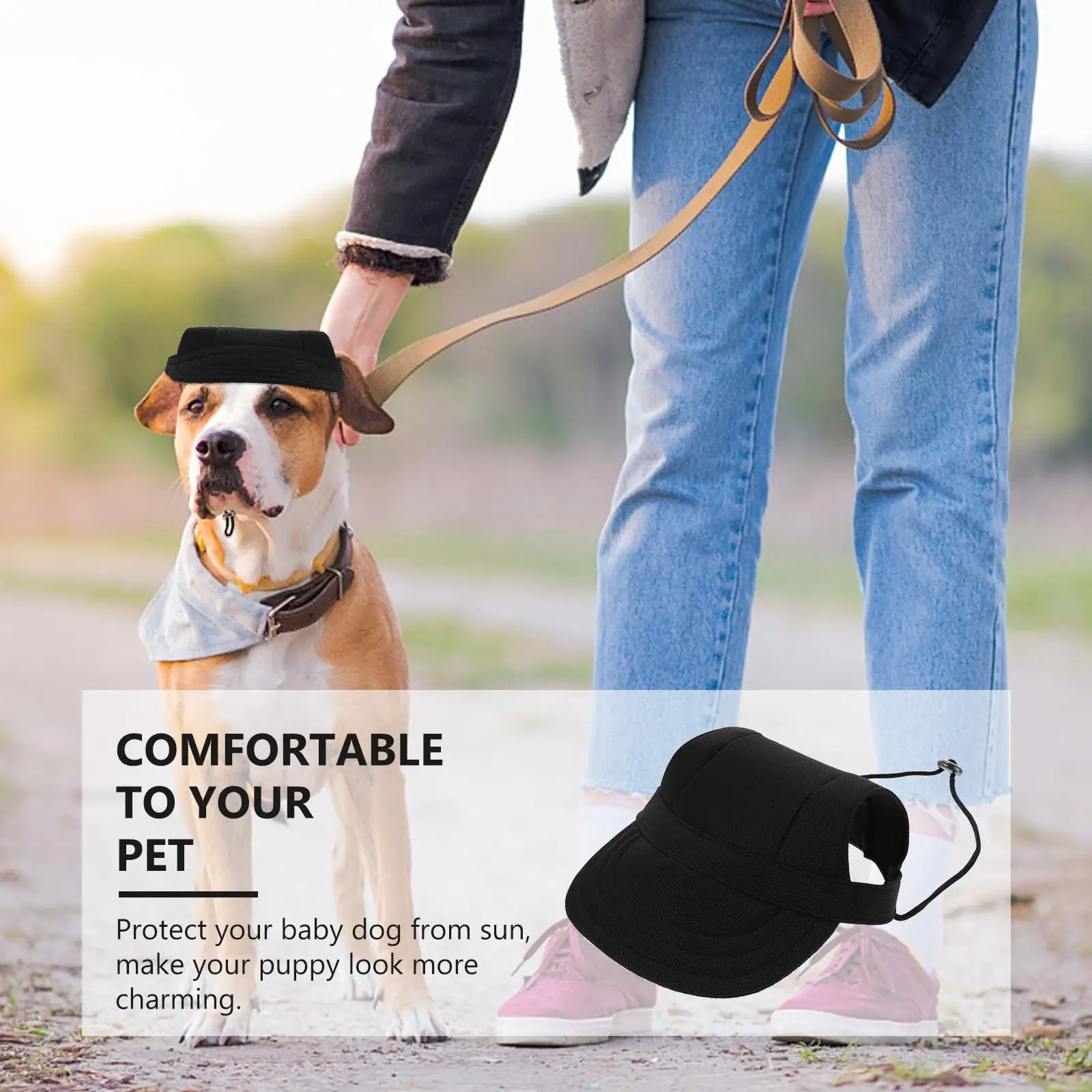 

Pet Dog Cap Visor Hat for Outdoor Sun Protection Adjustable Baseball Cap Summer Pet Hat Lightweight Breathing Canvas Material