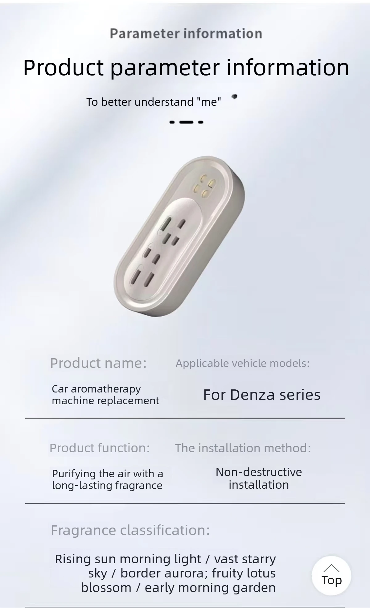 Suitable for Denza N9 D9 N8L Car Original Air Freshener Kit Fragrance Ambient Kit Replacement Car Accessories 4