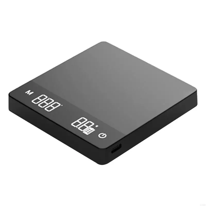 L8RE Mini Balança Café com Temporizador para Café Espresso Despeje Sobre Café 2/3kg / 0,1g Recarregável à Prova D 'Água com