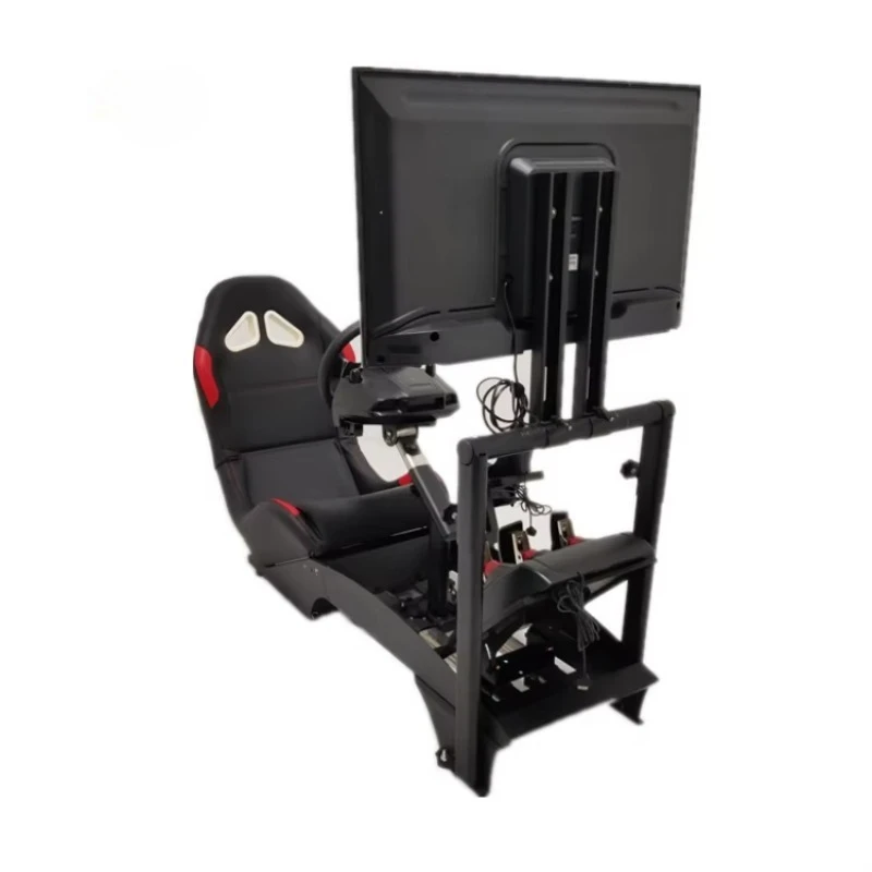 

Game car stable racing emulator Cockpit simulation wheel frame driving emulator with shift mount single monitor rack