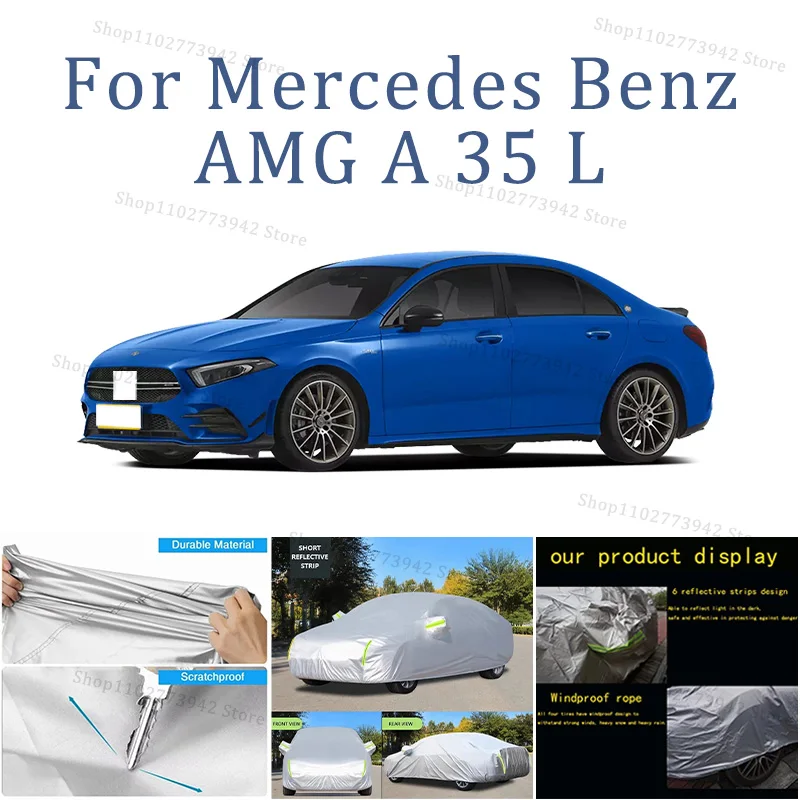 

Автомобильный чехол для Mercedes Benz AMG A 35L, полное покрытие, водонепроницаемый солнцезащитный чехол, устойчивый к царапинам автомобильные аксессуары