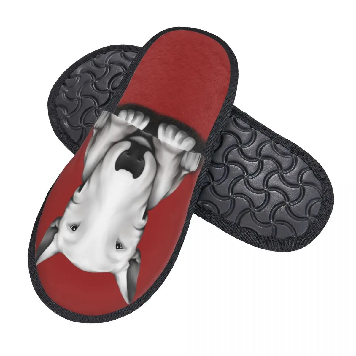 Custom Women English Bull Terrier House Slippers Cozy Warm Animal Pet Puppy Memory Foam Fluffy Slipper Indoor Outdoor Shoes