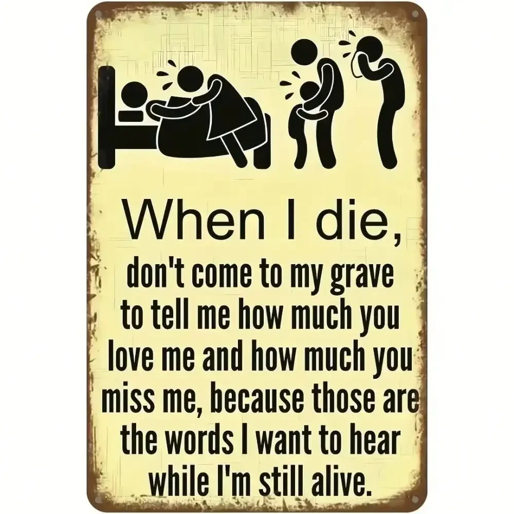 1 pieza FunnyYouLoveMe ™ Letrero de metal de aluminio vintage Timeless "You Love Me" - Decoración divertida para el hogar/bar/garaje y varios espacios vivos