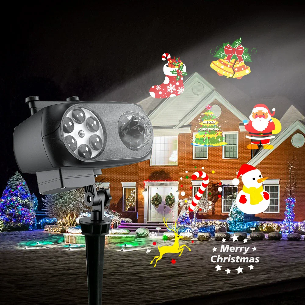 جو العارض ضوء ديناميكي ندفة الثلج نمط 10 أفلام LED حديقة الإسقاط أضواء الحديقة للمنزل مهرجان ديكور الحفلات