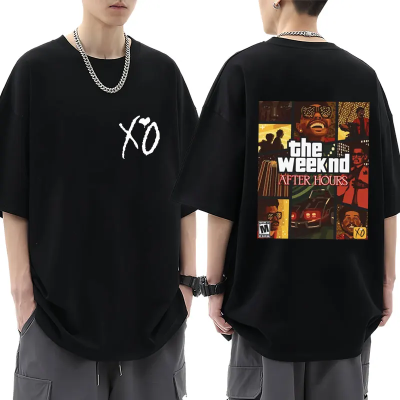 Футболка Rapper The Weeknd женская, винтажная Модная рубашка в стиле хип-хоп, оверсайз, хлопковая, с надписью «Starboy», для концертов, поездок по прошествии часов