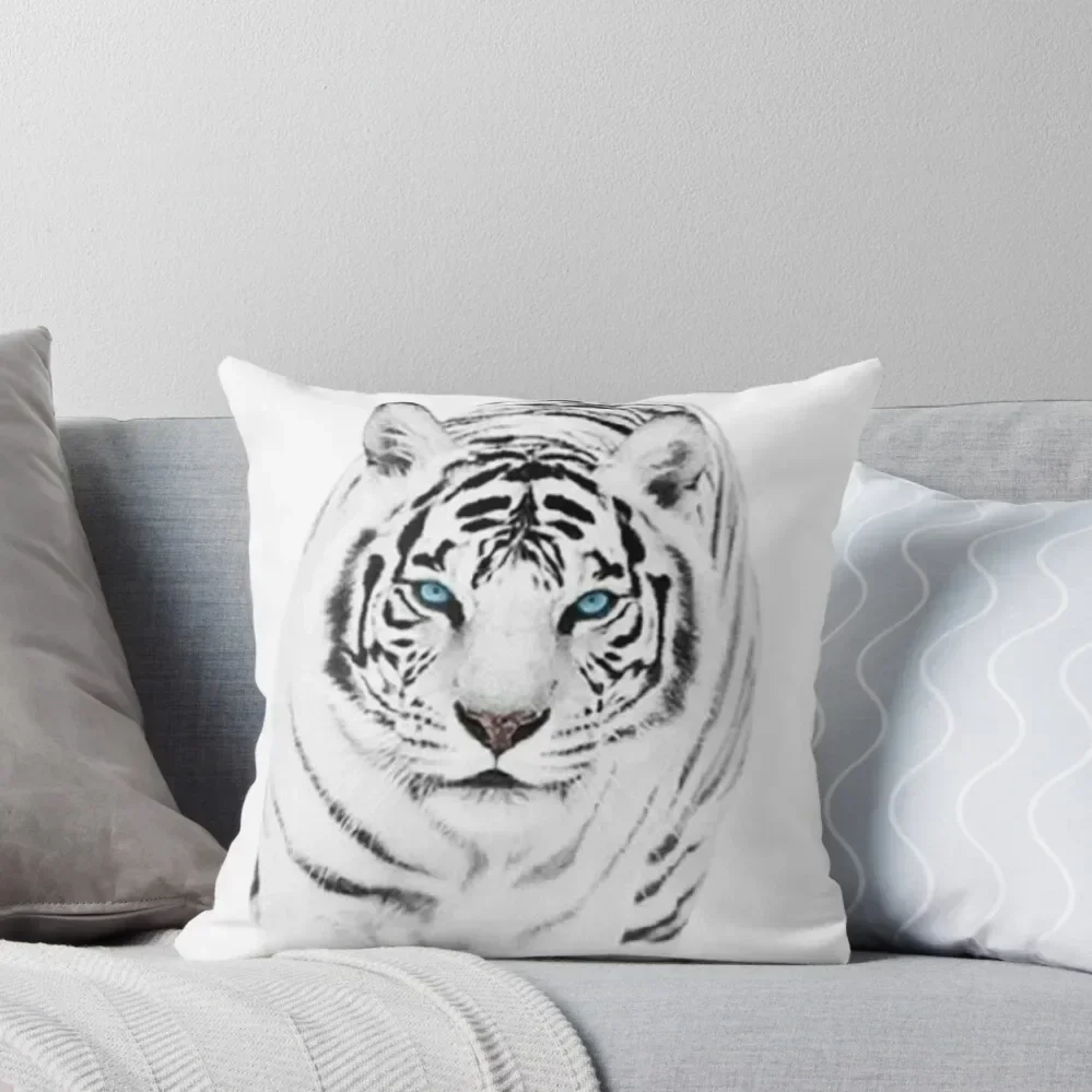 

White Tiger Throw Pillow Throw Pillow Covers ornamental pillows for living room Room decorating items pillow